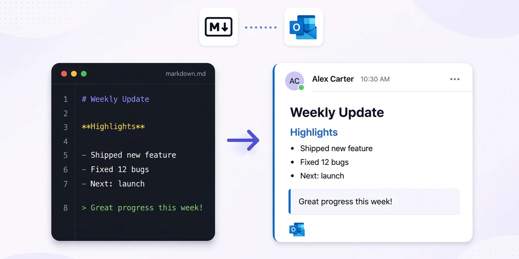 Cover image for Markdown to Outlook Converter